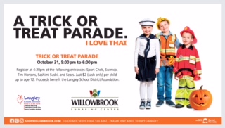 Trick-or-Treat Parade at Willowbrook Shopping Centre